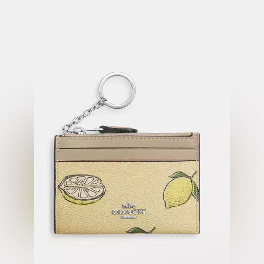 Coach Mini Skinny Id Case With Lemon Print. New no tag